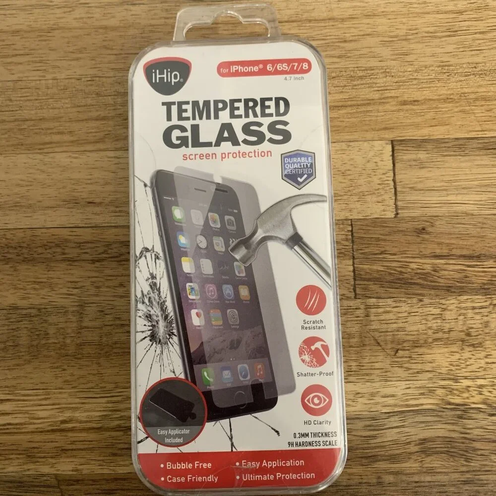 NWT IHIP TEMPERED GLASS IPHONE 6/6S/7/8 4.7 INCH SCREEN PROTECTION